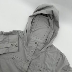 Kuhl Lightweight Hooded Shirt Jacket Snap Button Travel Hiking Womens XS